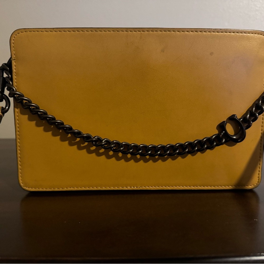 Leather coach purse